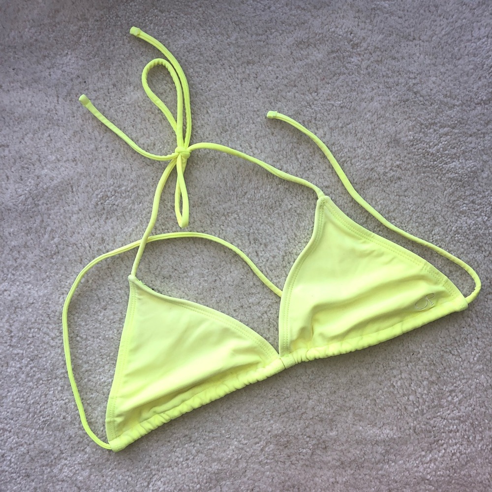 BRIGHT Yellow Bikini Top Sz Small